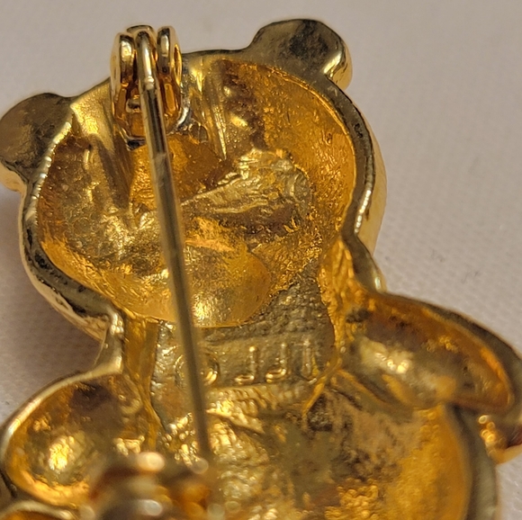 Vintage JJ Jonette Goldtone Bear Brooch - Picture 5 of 7